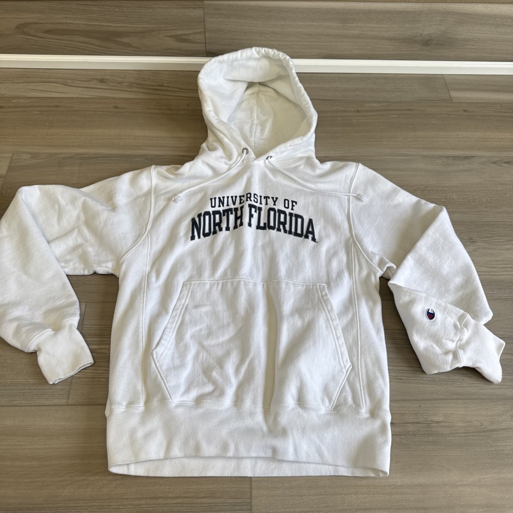 Champion‎ Reverse Weave Hoodie Sweatshirt Sz SM University Of North Florida UNF